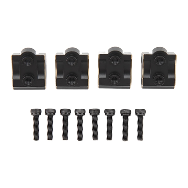 4 stk RC Link Mount Messing Stabil Rustfri RC Oppgraderingsdeler for Axial SCX10 II AR44 Aksler 1/10 Svart