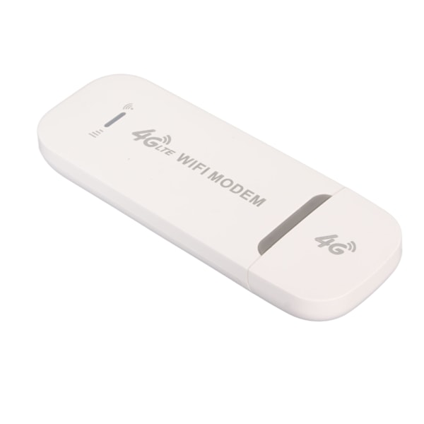4G WiFi-reititin 150Mbps SIM-kortpaikka 10 laitetta tukee USB Plug and Play 4G LTE USB WiFi-modeemi toimisto- ja matkustuskäyttöön Koti Valkoinen