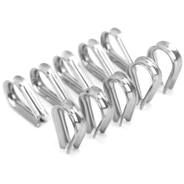 4MM rustfritt stål Båttauklips Kabel Beskyttelsesring Faste kauser