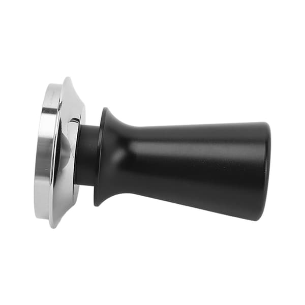 Kaffetamper i rustfritt stål, trykktamper, lett å bruke, kaffemaskintilbehør for kaffe, svart 53 mm