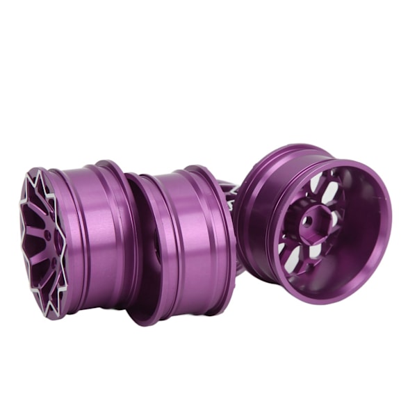 4 kpl RC-pyörien vanteet CNC-alumiiniseos 52 mm halkaisijaltaan pyörän napa 1/10 Drift On Road Racing Car Purple