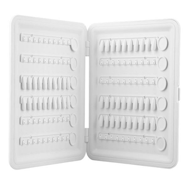 120 färger Nail Color Display Book Demontera Snap On Design Nail Display Book med 120st Nagelspetsar Vit för manikyr