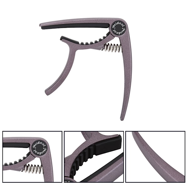 Enhånds Quick Change Metall Gitar Capo Klemme for folkemusikk akustiske gitarer mørkebrun