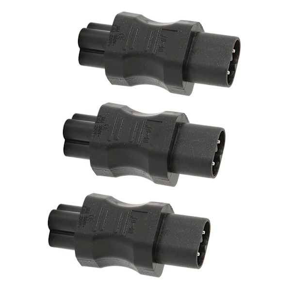 3 stk IEC320 C8 til IEC320 C5 strømtilkobling IEC320 hann C8 til hunn C5 strømuttak Adapter for PDU-chassis UPS-uttak