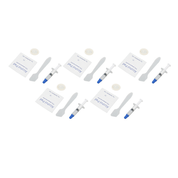5 kpl Lämpöpasta 3,2W/m.k Metallivapaa Turvallinen Vahva Tarttuvuus Lämpöjohtava rasva Sirusetille GPU CPU-tulostimelle 0,5ml, 0,04oz