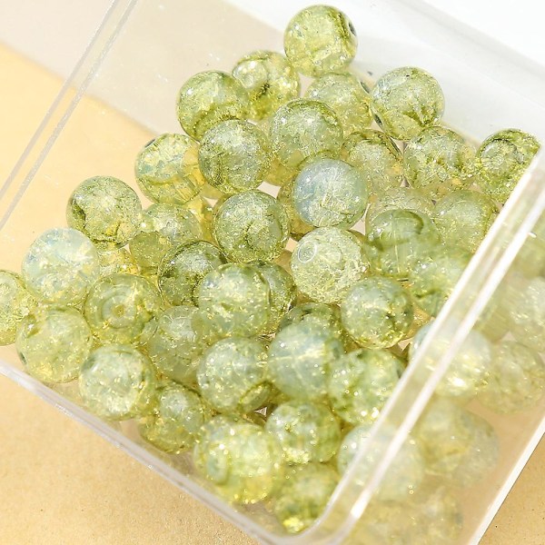 Matcha farve smykker protein kalcedon perler løse perler 12 mm håndstrengsarmbånd Matcha 50 capsules