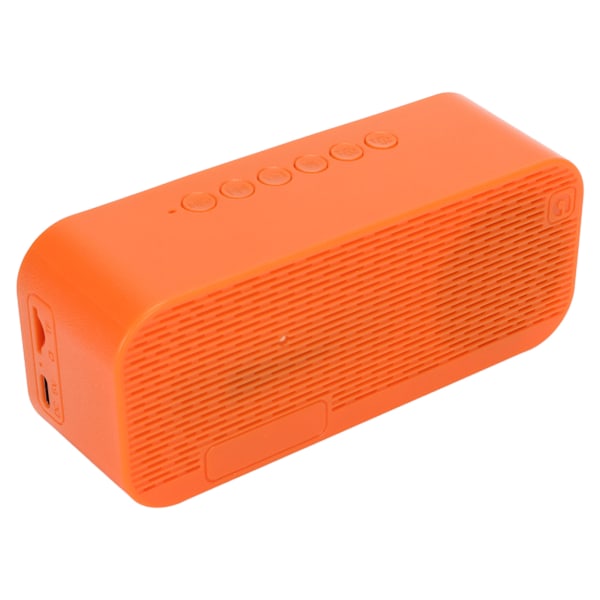 Mini Bluetooth-kaiutin, jossa on voimakas basso, kaksoisherätyskello, kannettava langaton kaiutin LED-näytöllä, oranssi