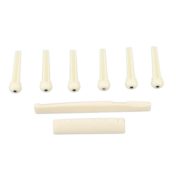 Akustisk gitarr Bridge Set Mutter Sadelsträngstift Plastinstrument Tillbehör för att spela