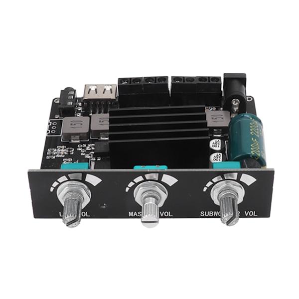 Forstærkerkort 2.1 Lydkanal 2x50W og 100W Diskant Bas Blueooth5.1 APP Kontrol HiFi Forstærkermodul til Android