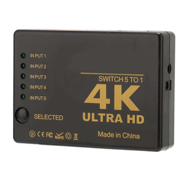 HD Multimedia Interface Switcher 4K 2K 30Hz 5 Port HD Video Converter til HDTV DVD Projektor