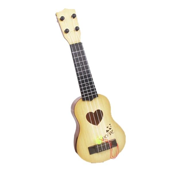 Simulering Ukulele 4 Strings Justerbar Ukulele Barn Musikinstrument Leksak för tidig utbildning 35cm Khaki