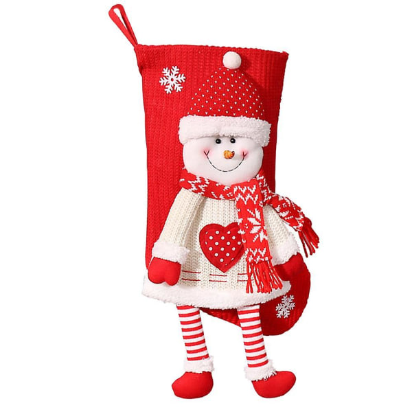 Julstrumpa Jul Öppen spis hängande strumpor för familjesemester Xmas Party dekorationer