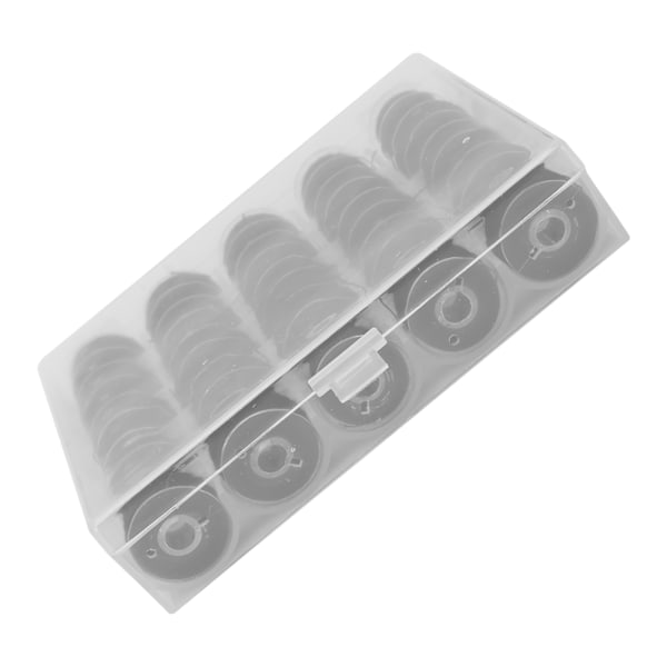 25 stk Spoler med Trådspolning Transparent Spoler til Broderi og Symaskiner Sort Tråd