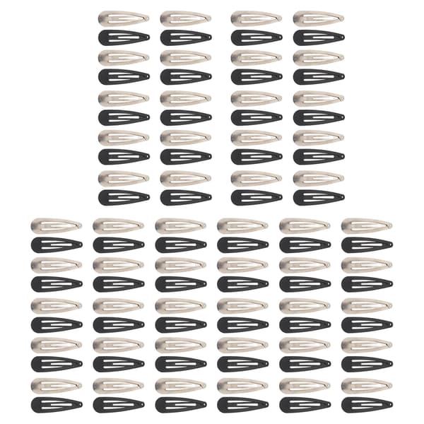 100 stk. snap-hårklemmer, fortykket, holdbart metal, 2,0 tommer lang, sikker, elastisk hårnål til kvinder, piger, DIY