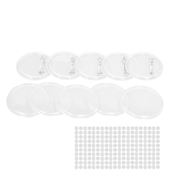 100 set Blank Badge Making Kit 25 mm Transparent slitstark Utsökt utförande Knapp Badge Maker Set för gör-det-själv hantverk