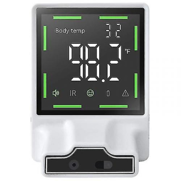 Infrarød kropstemperaturtermometer Vægmonteret, berøringsfri automatisk kropstemperaturscannerkontrol med feberalarm