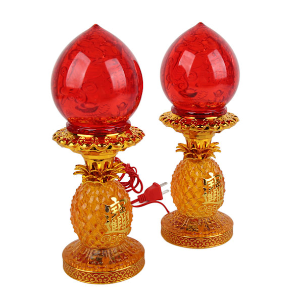 LED Lotus-lampe Faux Gul Krystal Blød Varmt LED-lys Energibesparende Buddha-lampe til hjemmet Buddha Gud af Rigdom 10 tommer, gul, 1 par