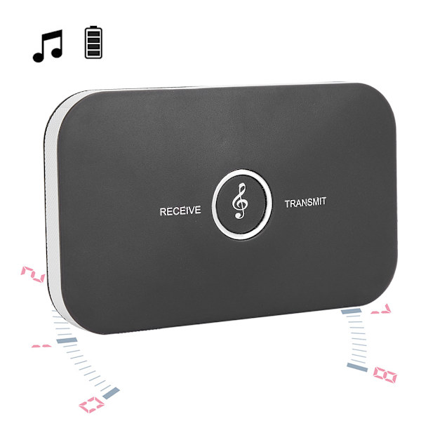 2 i 1 Bluetooth 5.0 Sender Modtager Trådløs A2DP Lydadapter 3,5 mm Afspiller
