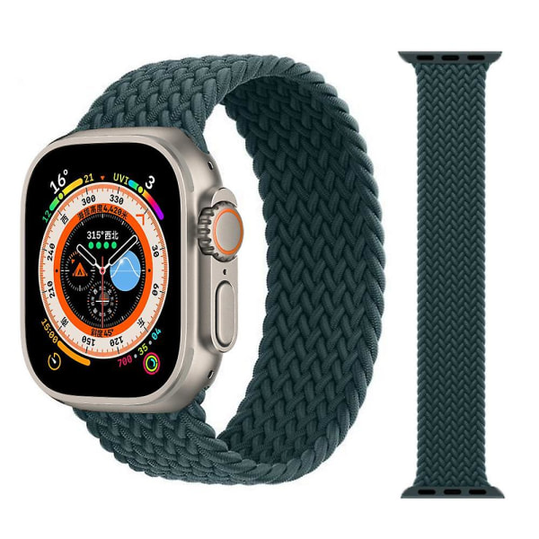 Lämplig for fletad solo loop til Apple Watch Band 44 mm 45 mm 42 mm 40 mm 38 mm 41 mm Ultra 49 mm armbånd Correa Iwatch