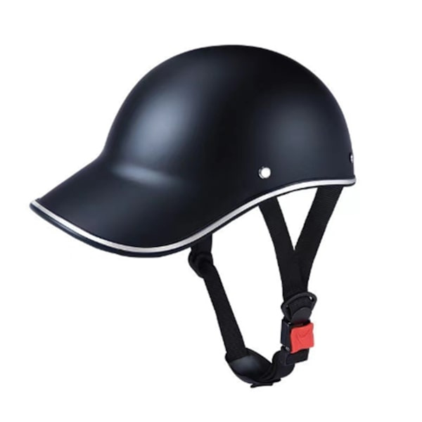 Motorcykelhjelm i Baseball-stil - Hård Hat, Åndbar, Justerbar, Letvægts, ABS Plast, Sort