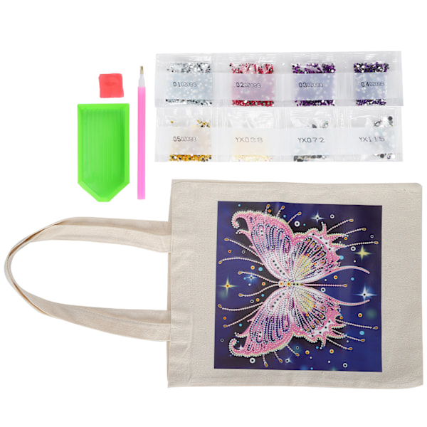 Diamond Painting Bag Kit Canvas Bag Resin Rhinestones Handmade Återanvändbar Art Handbag(BB012)