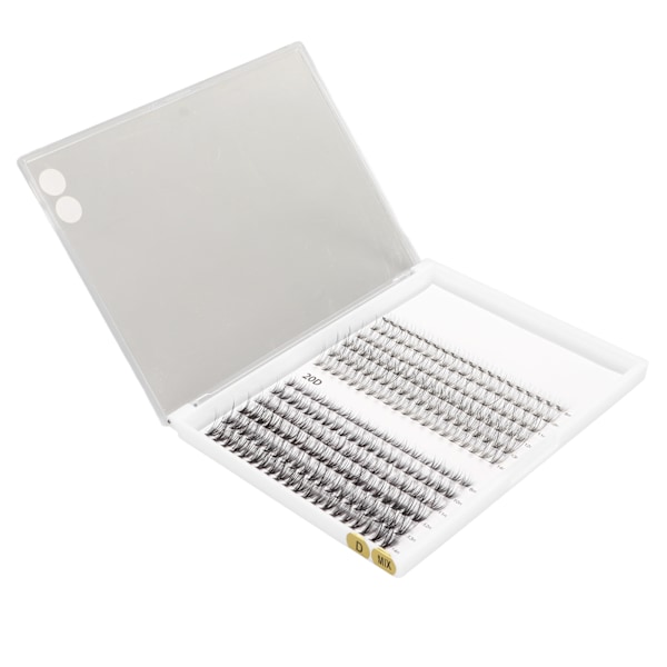 240 st Faux Lash Extensions Set 12 rader Varierade längder Platta rötter Avsmalnande ändar Blandade individuella lösögonfransar