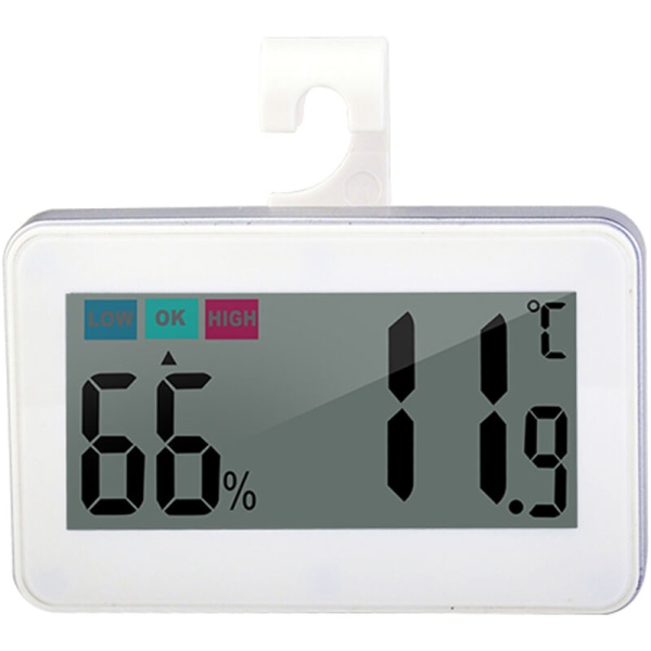 Mini digitalt hygrometer innendørs termometer Fuktighetsmåler Romtermometer Nøyaktig temperatur fuktighetsmonitor med LCD-skjerm, modell: hvit