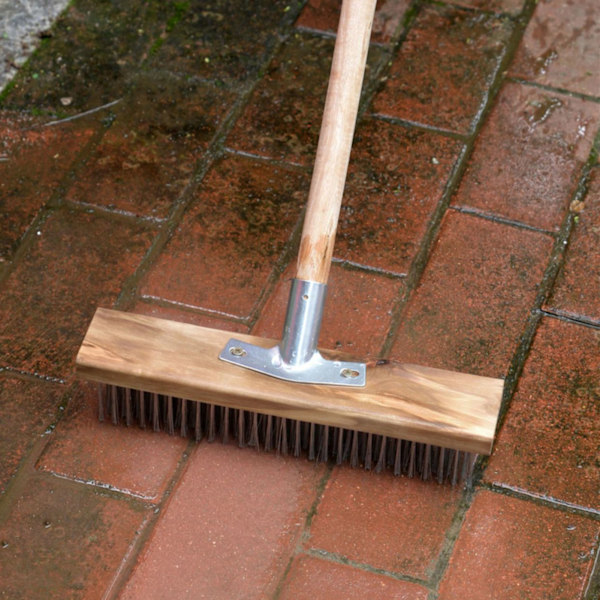Kraftig grov yta Golvborste Rostfritt stål Wire Deck Scrub Cleaning Tool 20cm