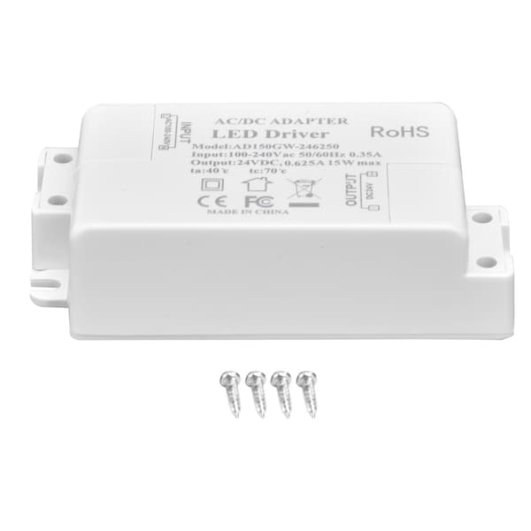 LED-drivrutin DC24V 0,625A 15W DIY-lampa Lågspänning LED-drivrutin Transformator AC 100‑240V
