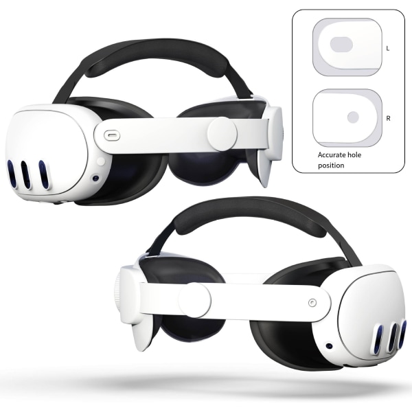 VR-tarvikkeet Suunniteltu mukavalle otsanauhalle, yhteensopiva Meta Quest 3 -lisävarusteiden kanssa, Elite-päänauhan vaihto parantaa tukea-z White