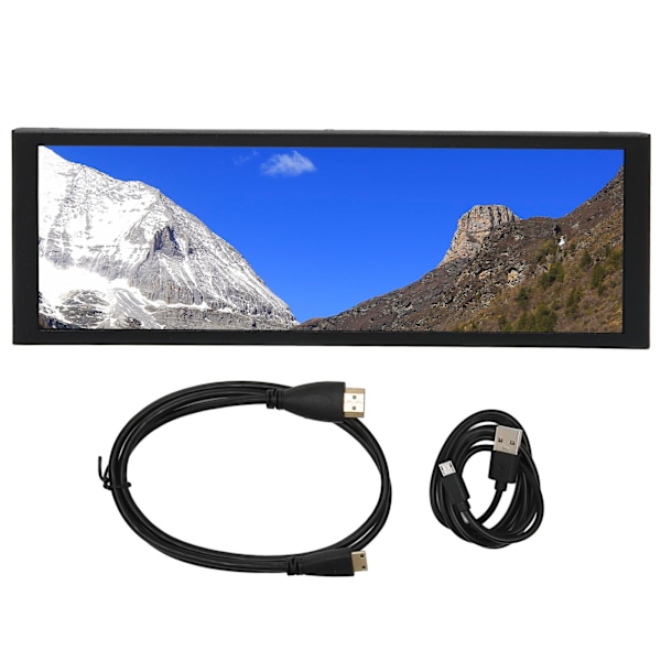 7,9 tommer TFT LCD Bærbar skærm 400x1280 Opløsning 5 Touch Points Bærbar IPS-skærm til Raspberry Pi