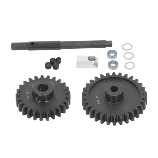 2 stk. Spur Gear 1.5M Hærdet Stål Gear og Drivaksel Sæt Gear Udskiftning til Traxxas 1/5 RC Bil 25T+30T