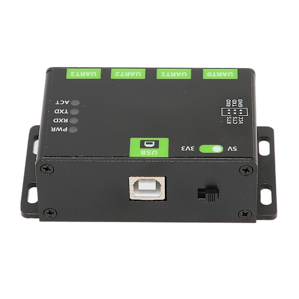 USB till UART Adapter Aluminiumlegeringsskal USB TILL 4CH TTL UART Universal Seriell Kommunikationsadapter UART
