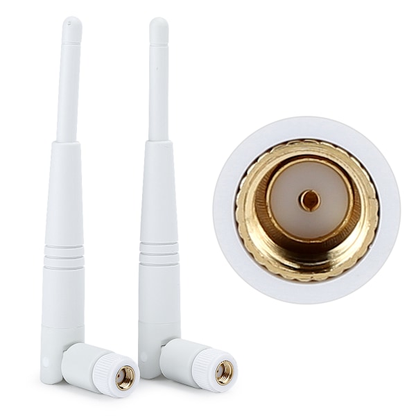 2 stk 2,4G/5G Dual Band WiFi-antenne 4DBi Omni RP-SMA-grænsefladeantenne
