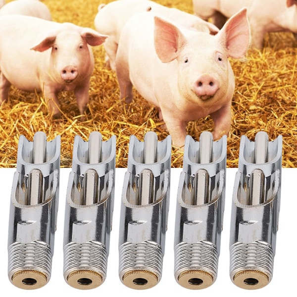 10 stk Metal Ande Mund Stil Gris Vandbeholder Gris Drikker Kvæg Farm Tilbehør (Mund Stil Gris Vandbeholder)