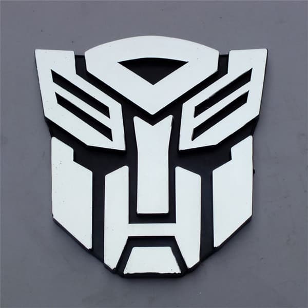 3D Logo Protector Autobot Transformers Tunnus Merkki Grafiikka De Hopea[NX] Silver 8.5×8.5×0.5CM