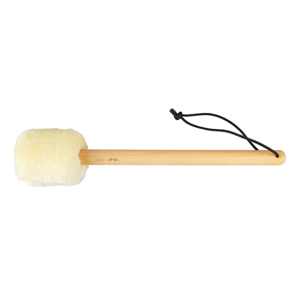 Trommestik Anti-slip Bas Tromme Percussion Stick Hammer Musikalsk trommestik i træ med blød filt Beige SP 01 37cm