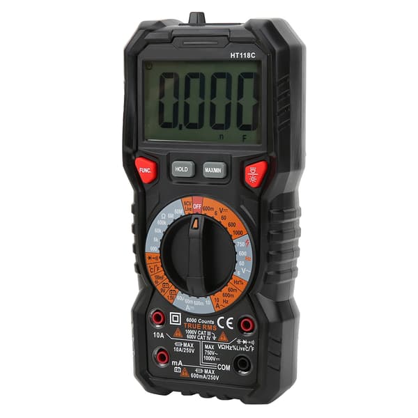 【NX】Multimeter Meter 6000 Count Digital Automatisk räckvidd Sant Effektivt värde Amperemeter HT118C