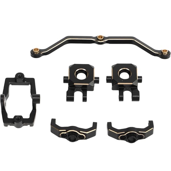 RC Styrekopsæt Sort Guld Messing Holdbar RC Styrespindel til Traxxas 1/18 TRX4M
