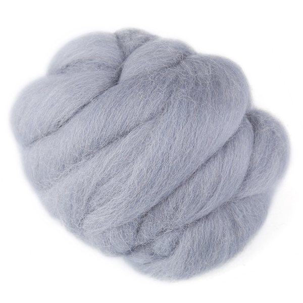 55 g färgad nålfiltning Ull Roving Spinning Sömnad Trimning Hantverksmaterial (grå)