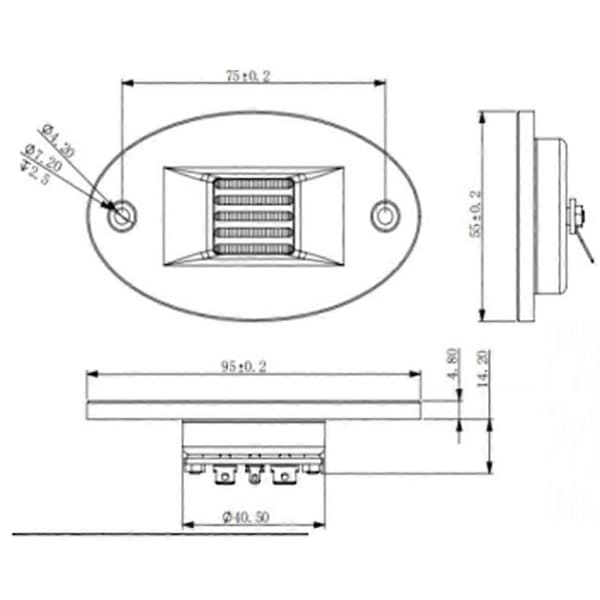 2-pack Elliptisk 4 Ohm DIY Superdiskant Aluminiumkåpa ABS Metall Hög Frekvens Luftdriven Högtalare