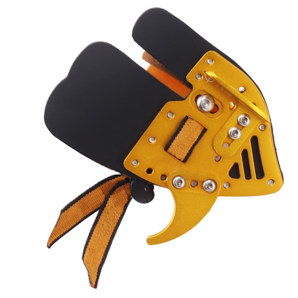 Skytteskydd för fingrar i guld och svart läder, Shooting Tabs Golden Gold and Black Leather Archery Finger Guard Protection