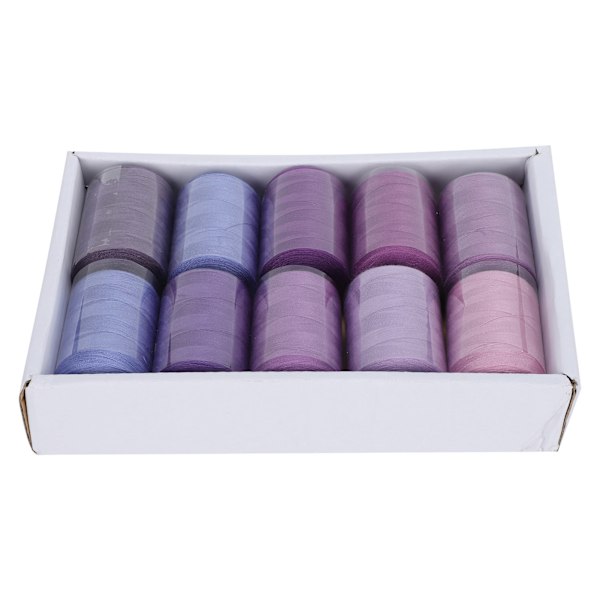 10 rullan ompelulankasetti kotitalous Pagoda-langat DIY-tarvikkeet 300 jaardia 402 Violetti