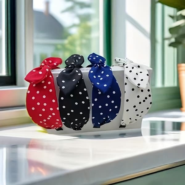 【NX】Pandebånd til kvinder med sløjfe 2PC (1 black + 1 red)
