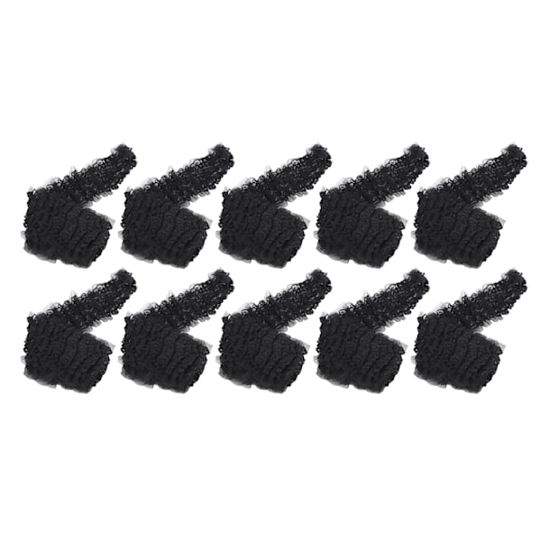 Blondebånd DIY Kantbeklædning Tøjtilbehør til Syning Dekoration Lapper 10 Yards 60mm Sort‑S12