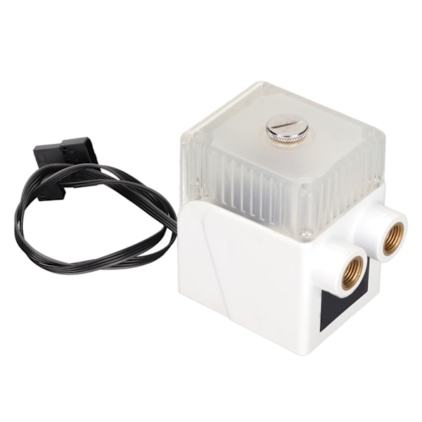CPU Vandpumpe G1/4 Ultra Stille Vandkøling 12V 450L/H Trefaset Kobbertråd 4-polet Stik Dator Køler Pumpe Hvid