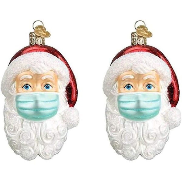 2 st Santa Claus Mask hänge, julgransprydnader julgranshänge julgransprydnader julklappar