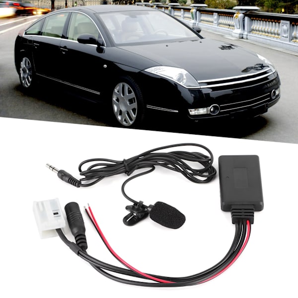 12-nastainen Bluetooth-äänikaapeli AUX-sovitinliitäntä mikrofonilla Sopii Citroen Berlingolle