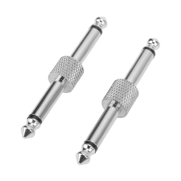 2ST 6,35 mm effektadapterkontakt Brusreducering Gitarrpedal Coulper KonverteringspluggSilver