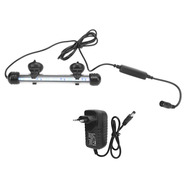 Akvarielys Vandtæt Akvariebelysning med LED-lys 3 Tilstande Dæmpbar 100‑240VEU Stik 18CM